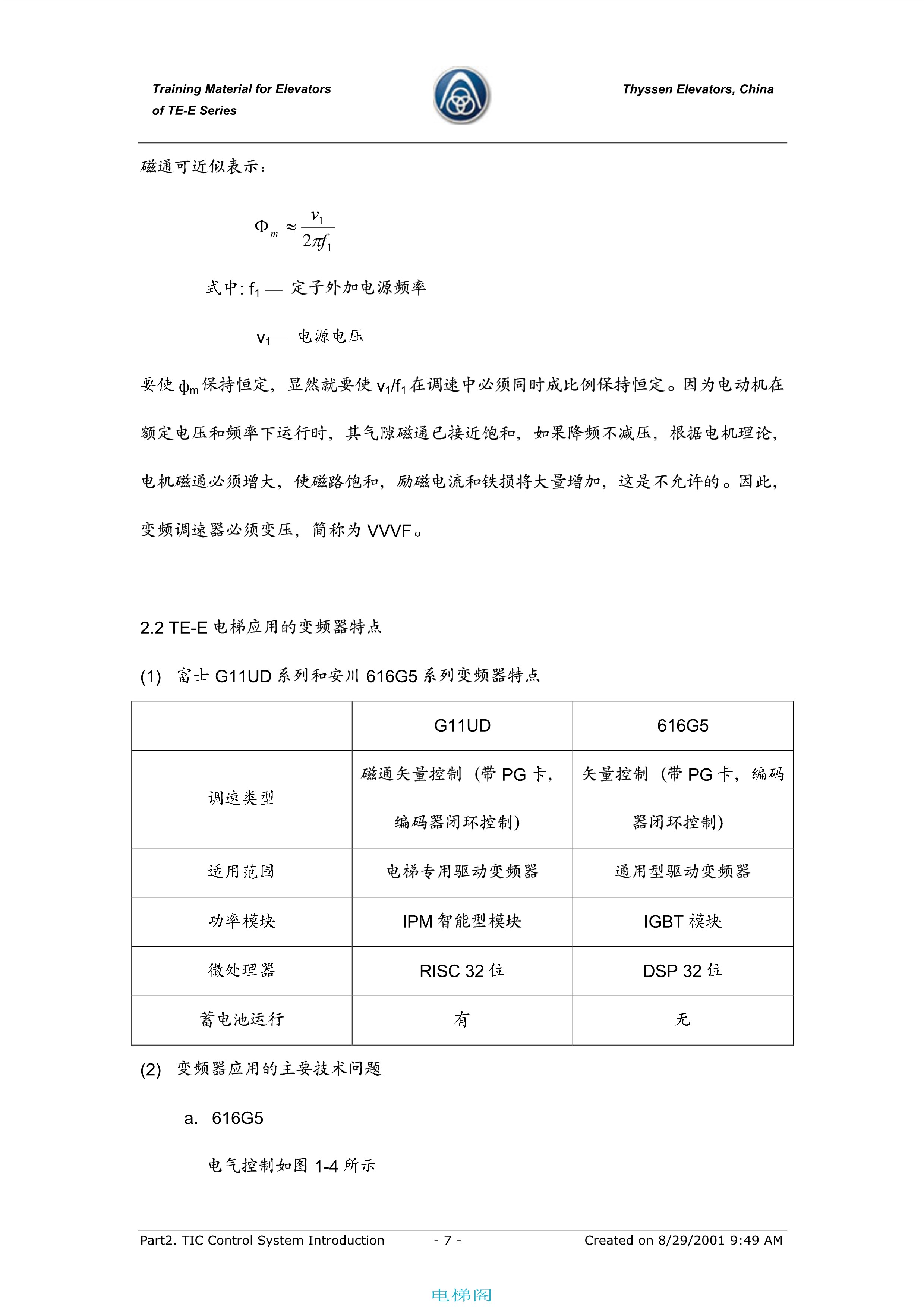 TIC 蒂森梯控制系统说明