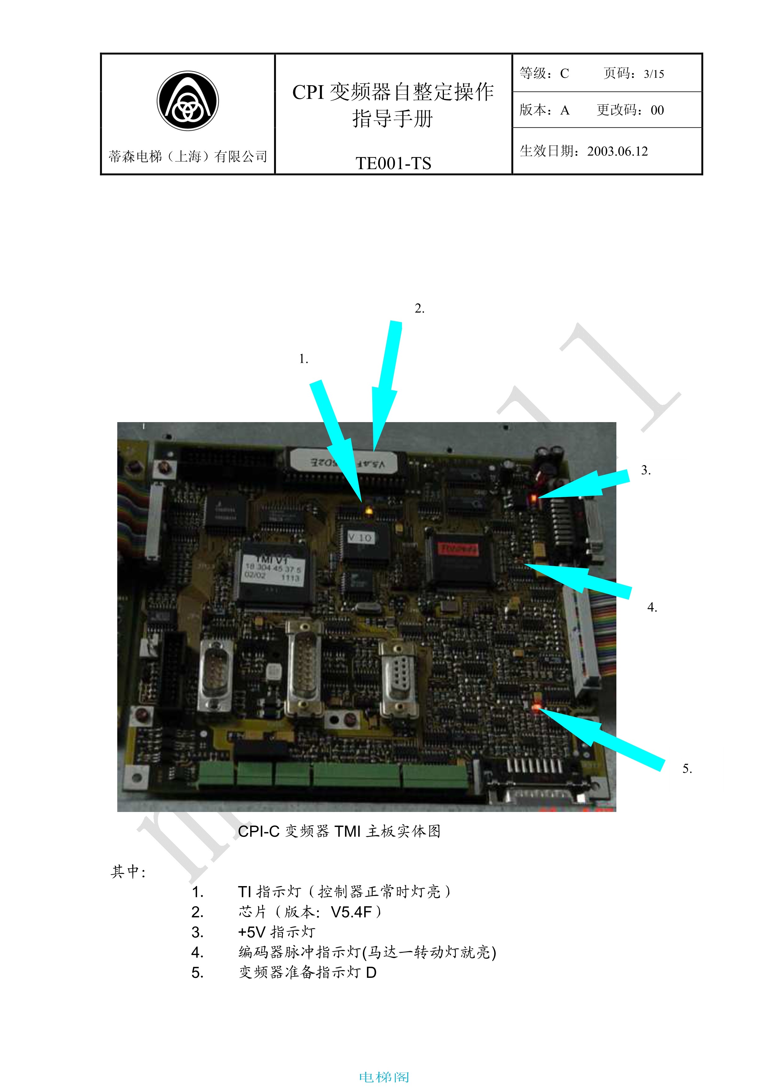 蒂森CPI变频器自整定操作指导手册