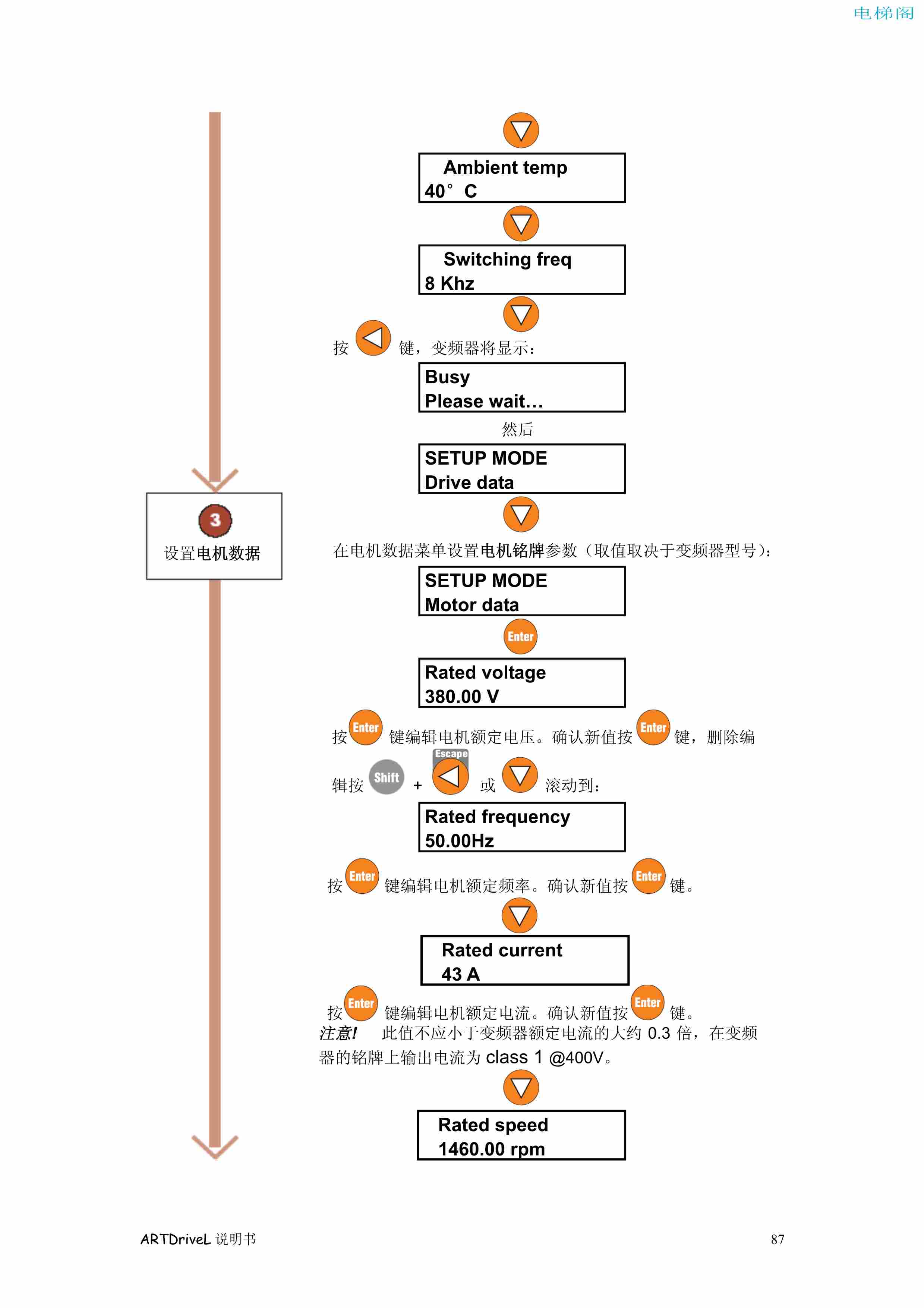 西威变频器电梯专用矢量控制型说明书——通过键盘调试1