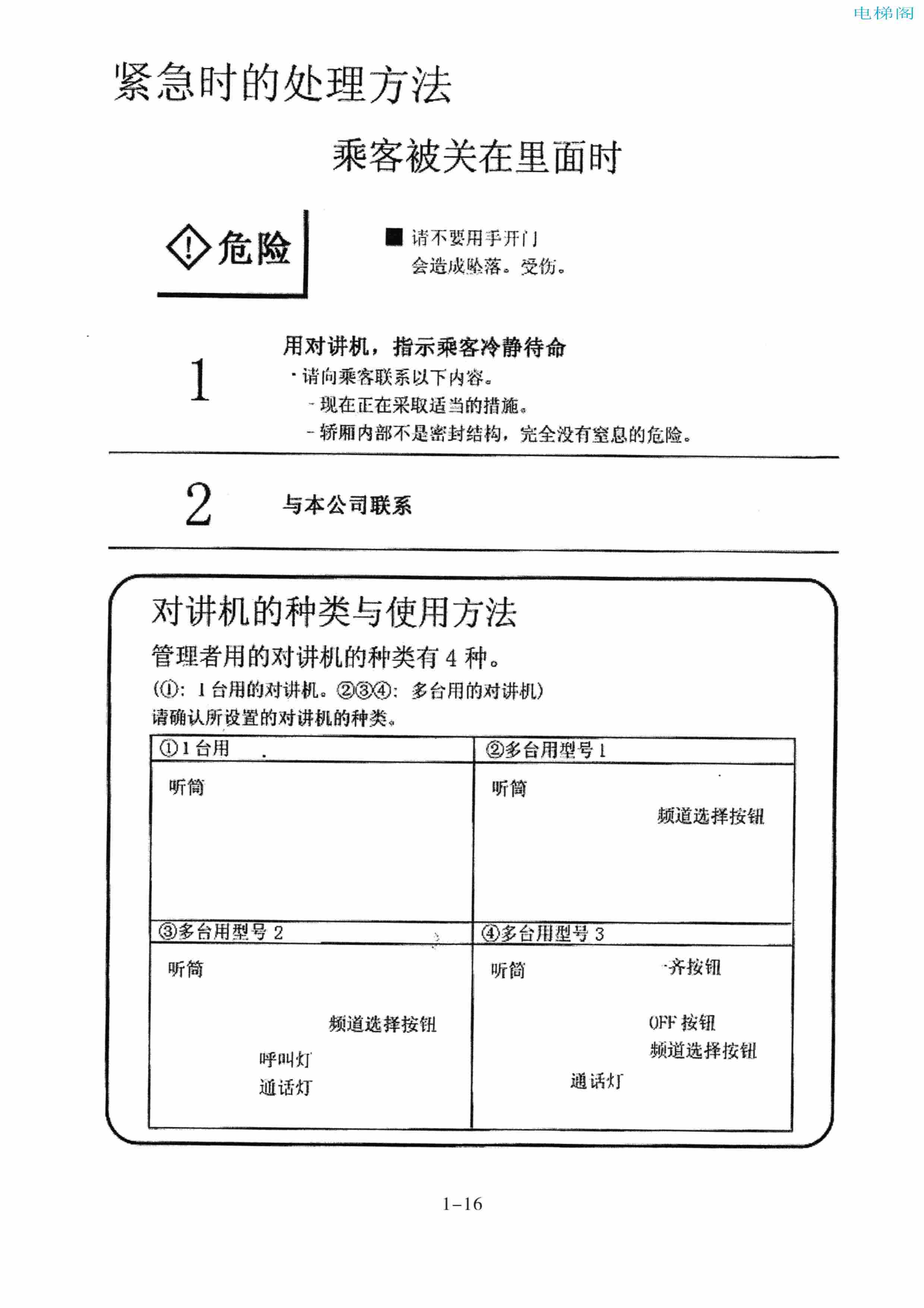 东芝电梯ELCOSMO-V（后对重）随机资料-管理指导手册