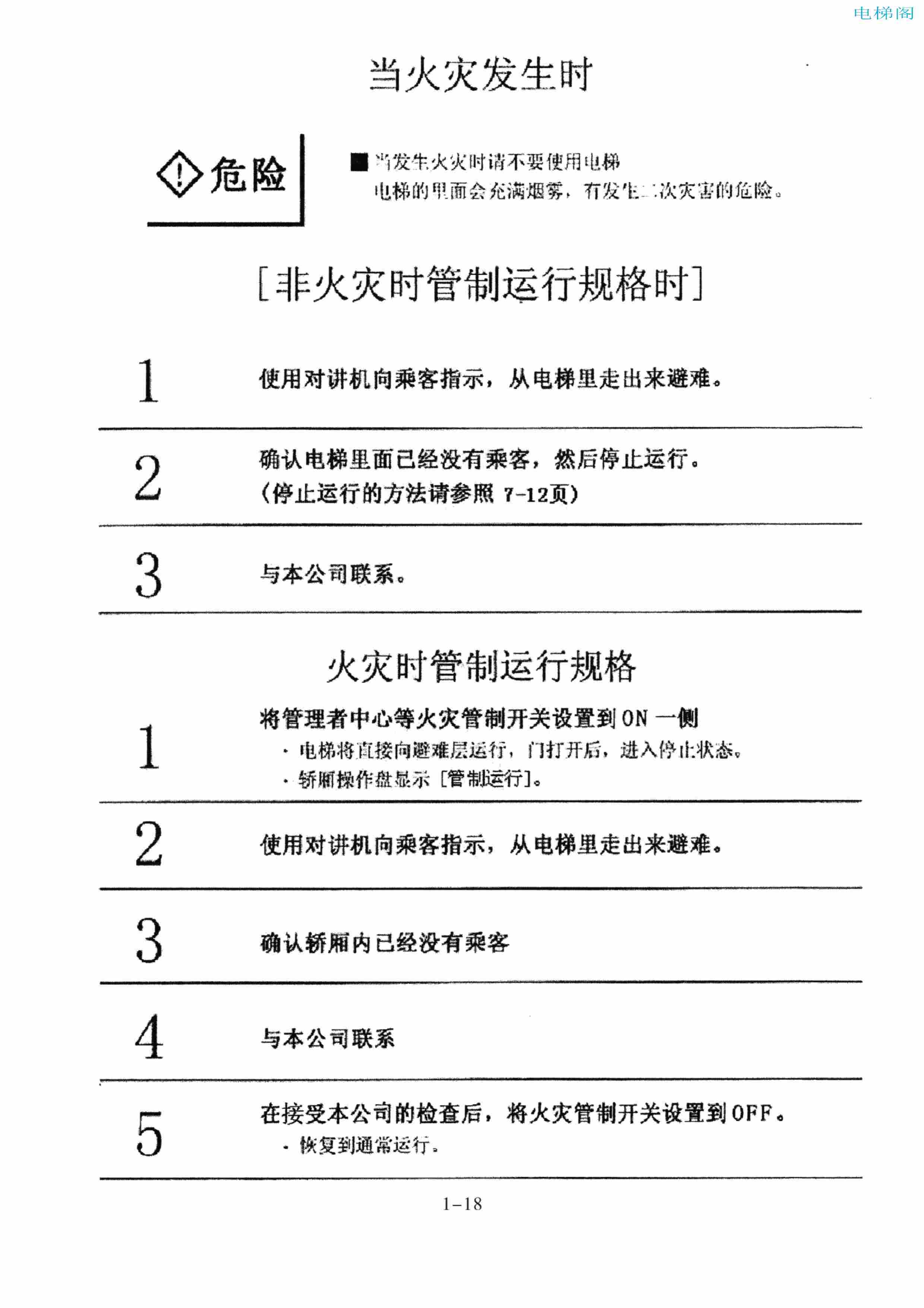东芝电梯ELCOSMO-V（后对重）随机资料-管理指导手册